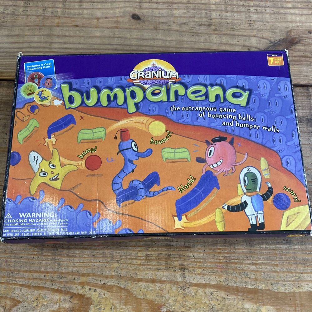 Cranium Bumparena Game-bouncing balls & bumper walls toy Complete